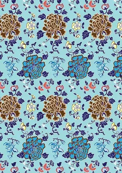 庄重华美的中国古典纹样,东方纹样图植物