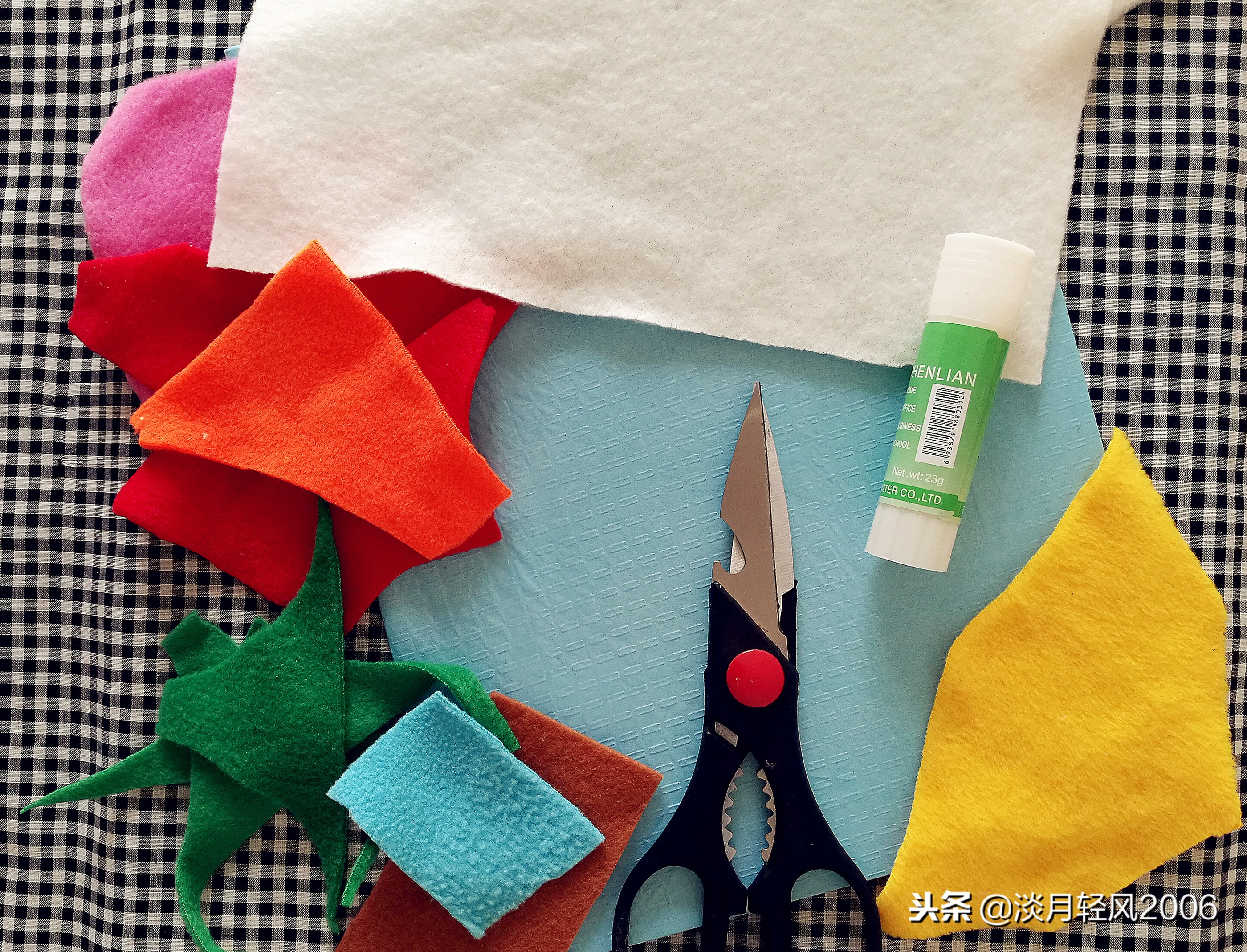 冬日布贴画制作,关于冬天的手工贴画