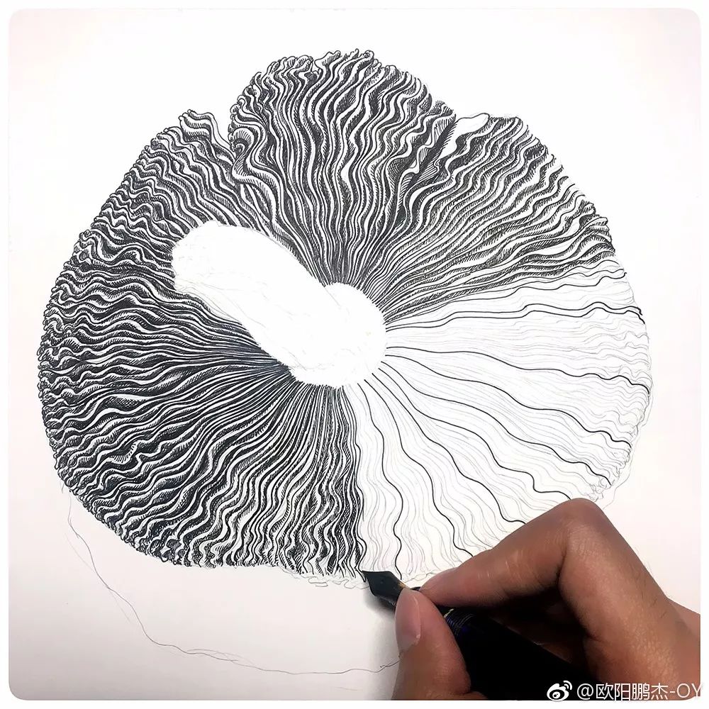 简单针管笔手绘花,简单易学针管笔手绘