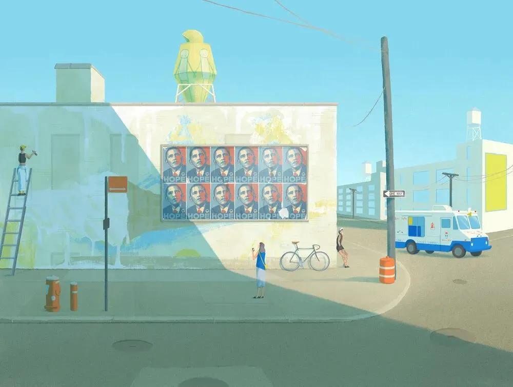 美国纽约视觉艺术学院插画,插画毕业展