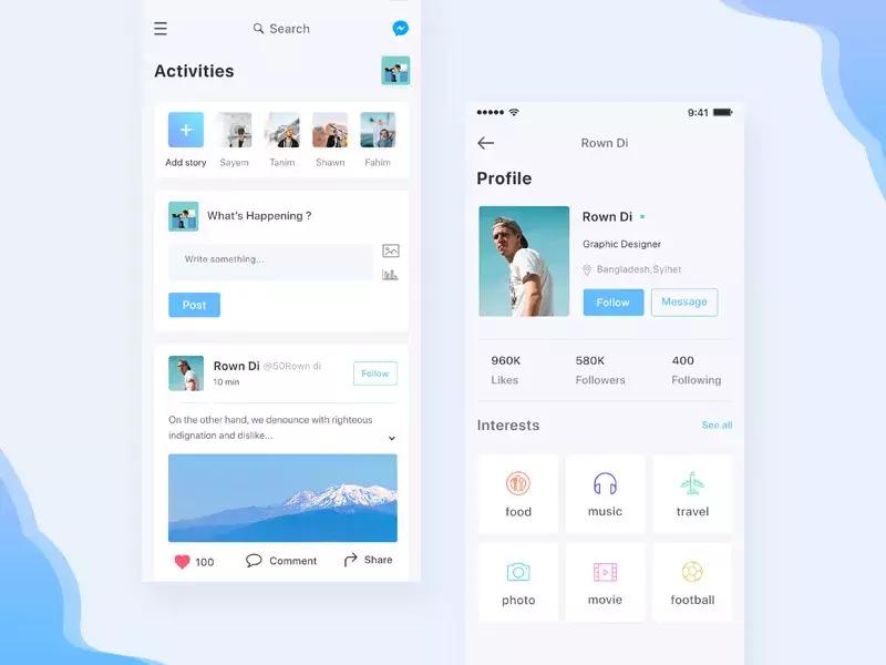 appui设计集合,10个优秀的app的ui设计界面