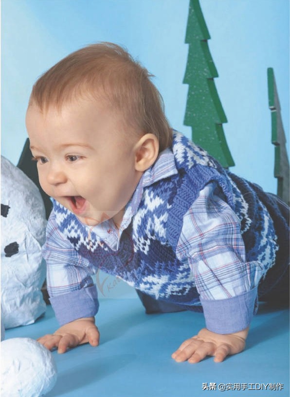 宝宝针织贝雷帽编织教程,针织毛衣童套装