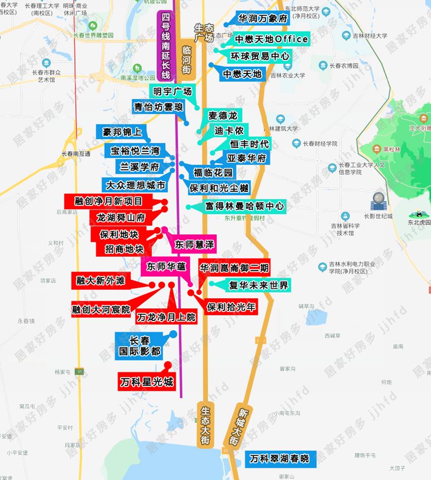 长春七大板块在哪里,长春四大板块核心区域