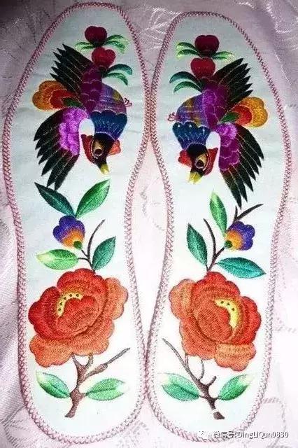 鞋垫手工刺绣最好看复杂的图案,刺绣作品展示简单
