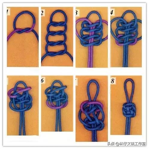 佛珠手串中间绳结打法,小佛珠手串怎么穿绳打结