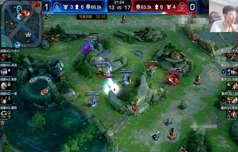 王者荣耀梦泪和小胖单挑韩信,qg小胖梦泪