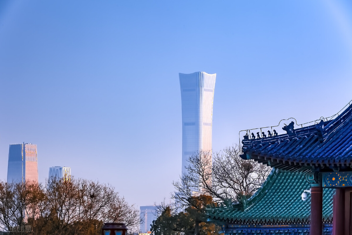 中信大厦中国尊北京最高楼,擎天柱北京展览馆