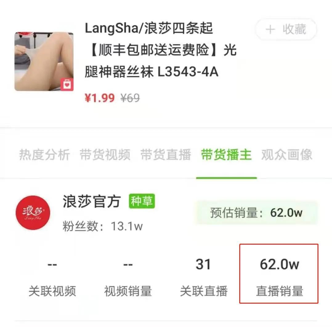 6.9拼购价4双浪莎袜子,抖音商城浪莎袜