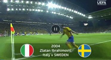 伊布欧洲杯凌空进球,伊布欧洲杯进球