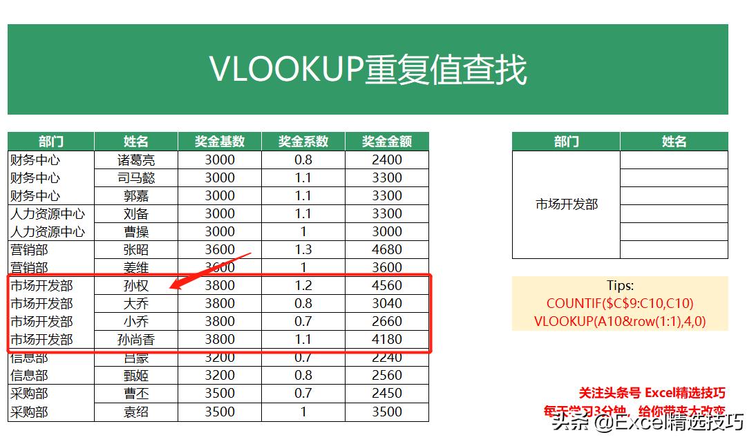 有重复项怎么vlookup函数快速查询,vlookup如何查找两个表格重复数据