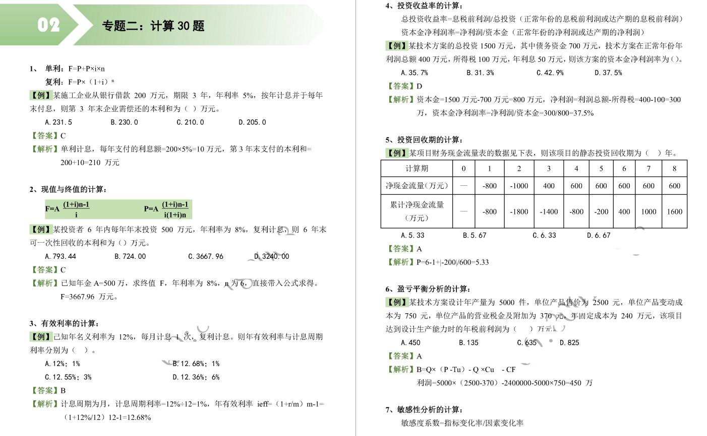 一建达江总结经济历年考情,发现124页难点剖析涵盖全部出题点