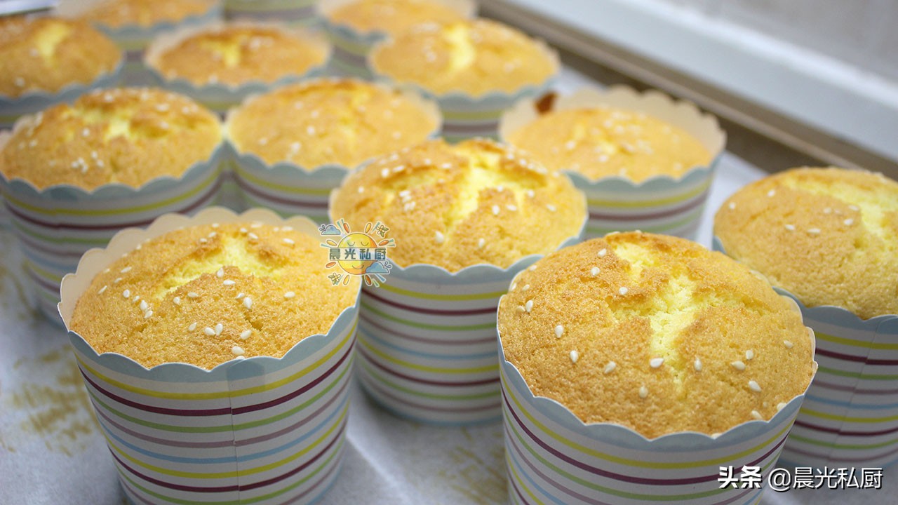 自制老式脆皮小蛋糕，不用水不用油，只用3种原料做出童年的味道
