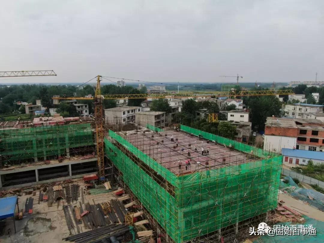 航拍河南固始的县城的全景,固始航拍全景视频