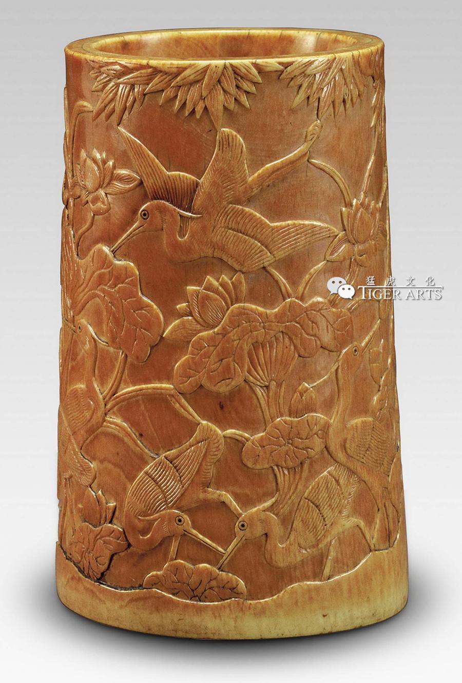 笔筒文艺中式,笔筒竹子论语