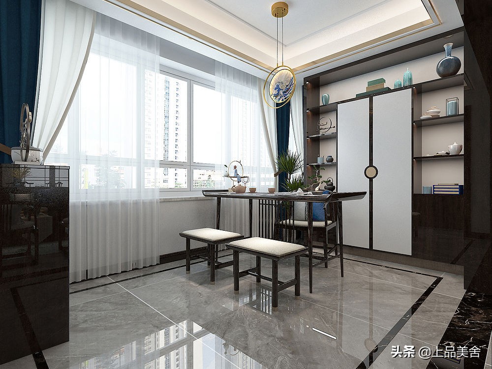 140平最新中式风格装修全屋效果图,140平中年夫妻装修简美风格