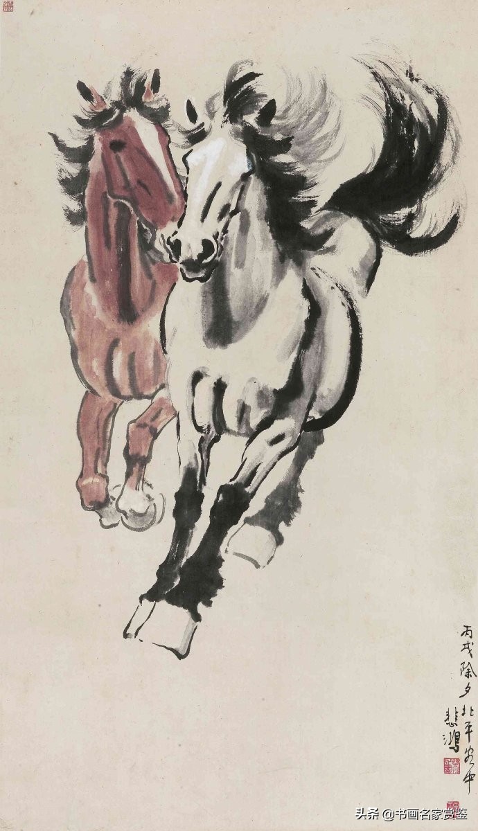 中国画家徐悲鸿图,中国画家徐悲鸿作画