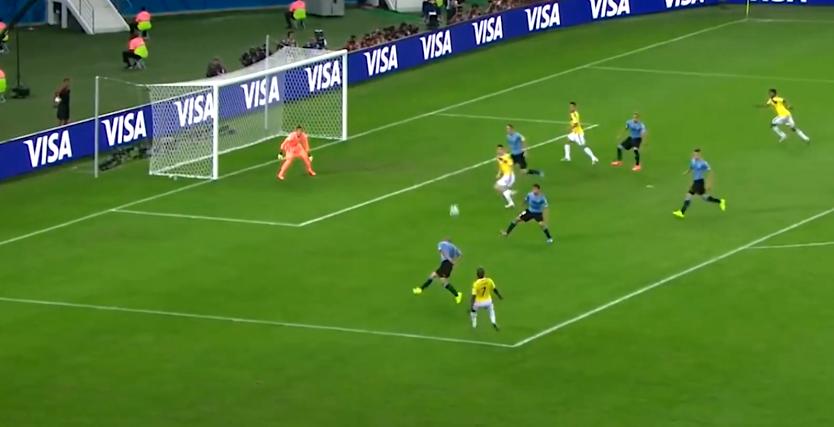 2014世界杯j罗对乌拉圭梅开二度,j罗世界杯哥伦比亚vs乌拉圭