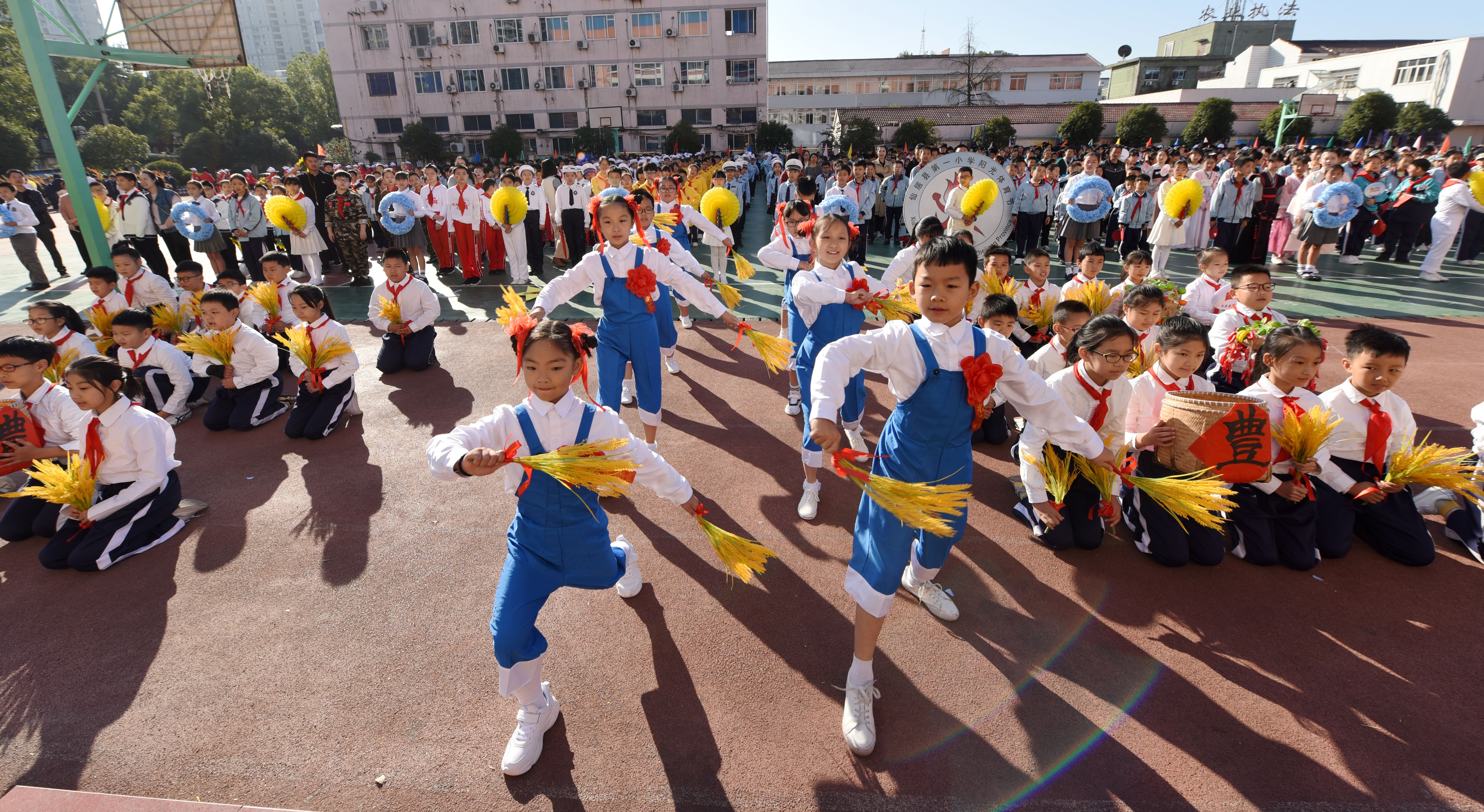2016年仙居县中小学生运动会,学校运动会开幕式奇葩服装