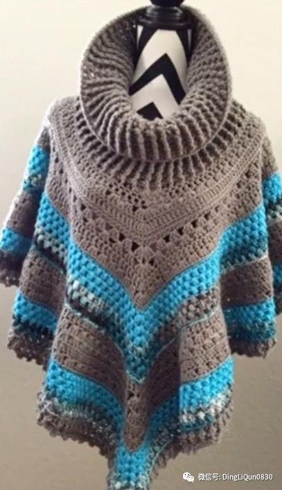 高档蕾丝钩花斗篷披肩防晒衣,针织披肩花样图片大全