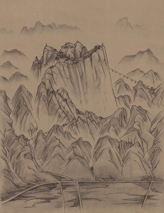 华山地图高清版攻略,最全华山攻略地图