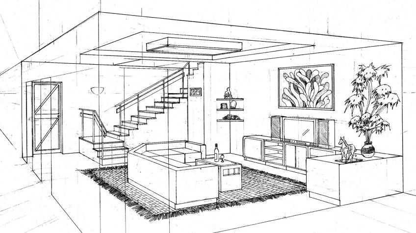 绘画初学者怎么学好画两点透视,绘画基础一点透视的画法