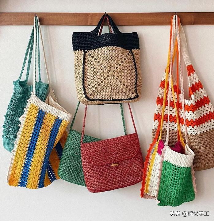 韩国钩针教程,简单的钩针编织包
