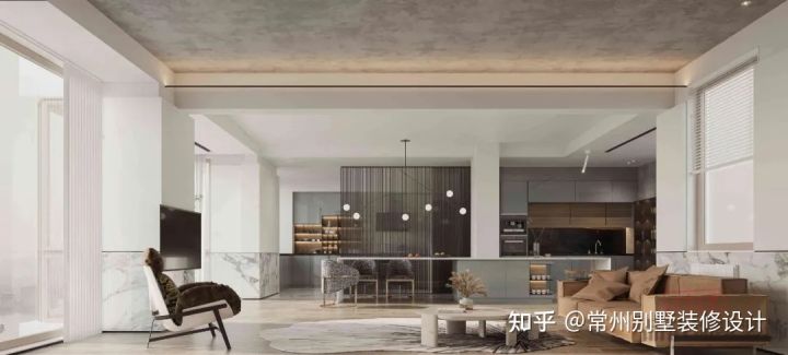 常州品清别墅装饰,常州轻奢极简风格