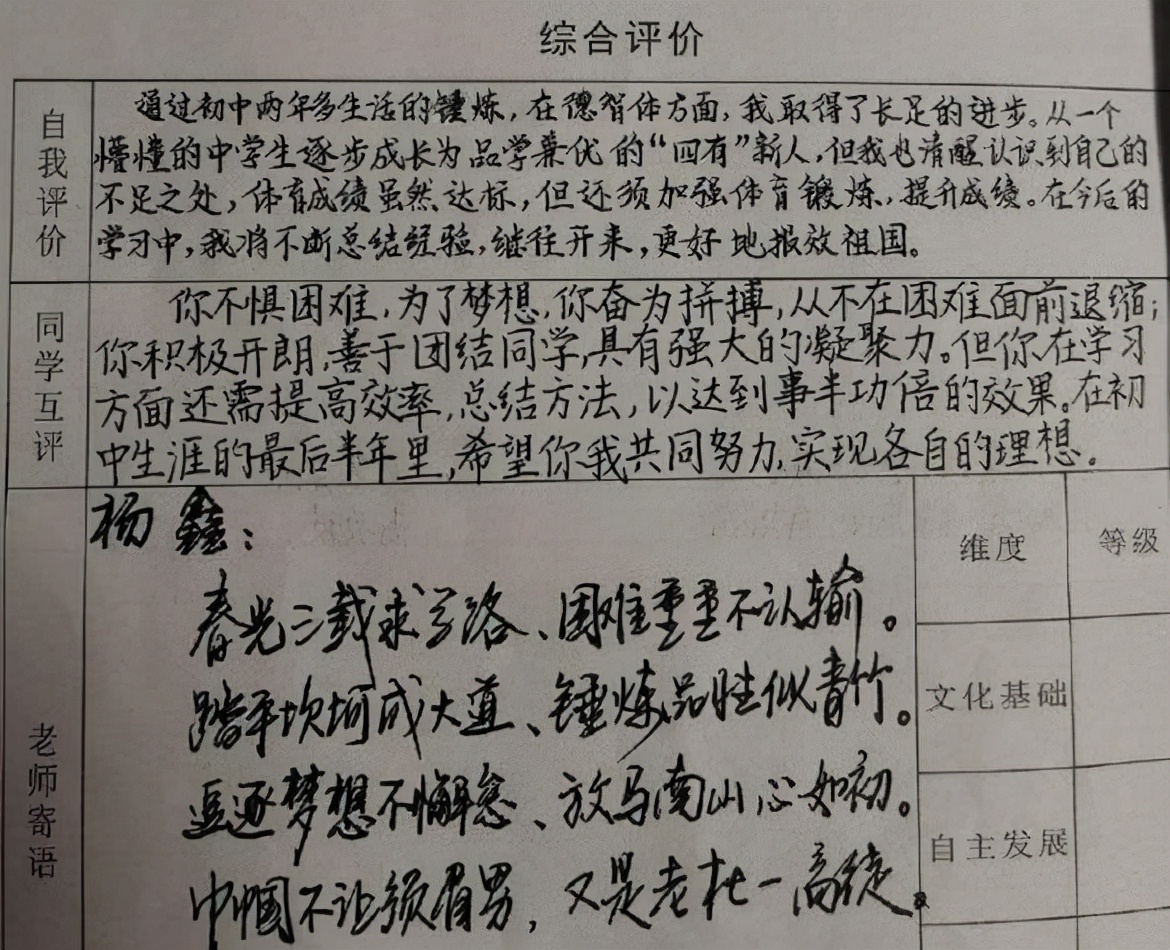 有文采的老师简短评语,字迹潦草的老师评语