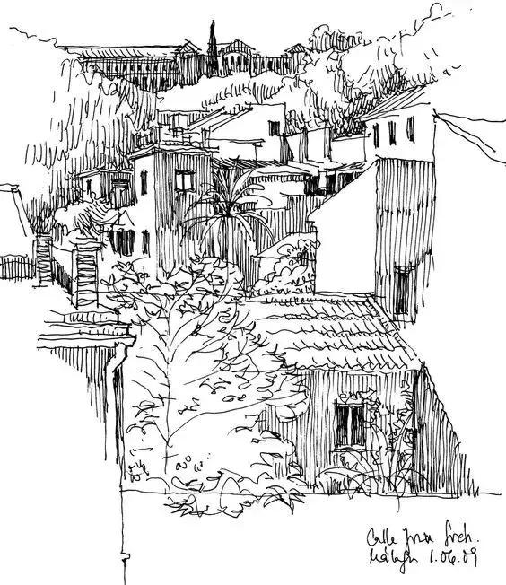 风景速写的好处,风景速写简单显高级