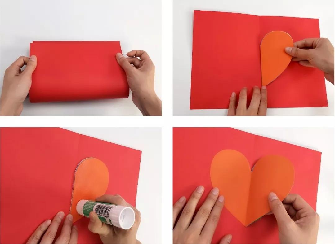 母亲节手工礼物爱心立体贺卡,母亲节送妈妈的手工折纸礼物贺卡