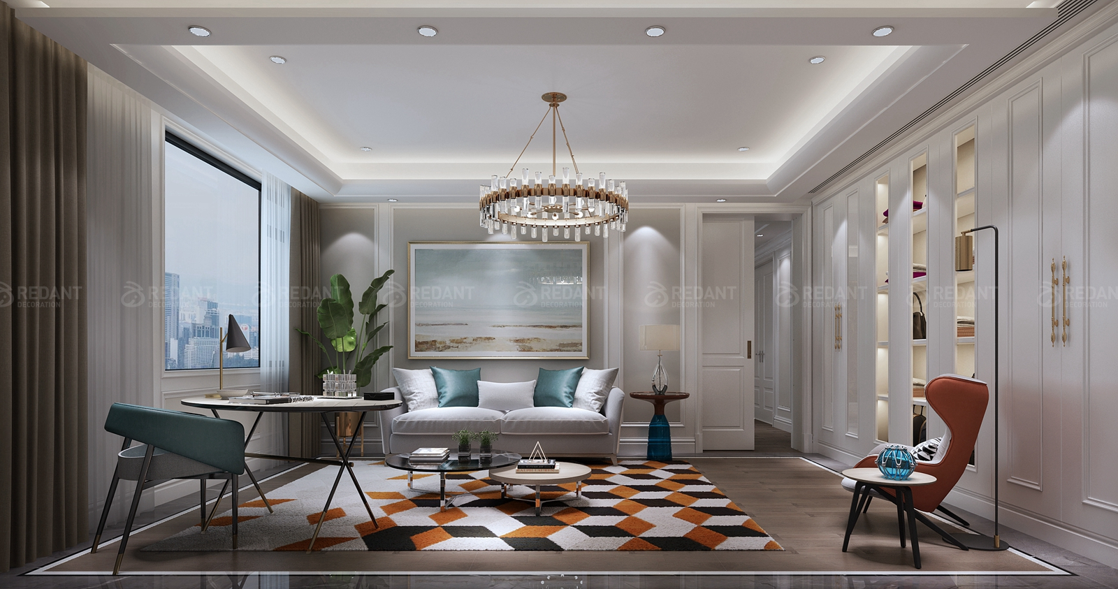 盈峰翠邸联排别墅中户装修效果图,国瑞熙墅联排装修