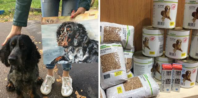 爱心满满:俄罗斯9岁男孩给宠物画画,交换食物捐给动物收容所