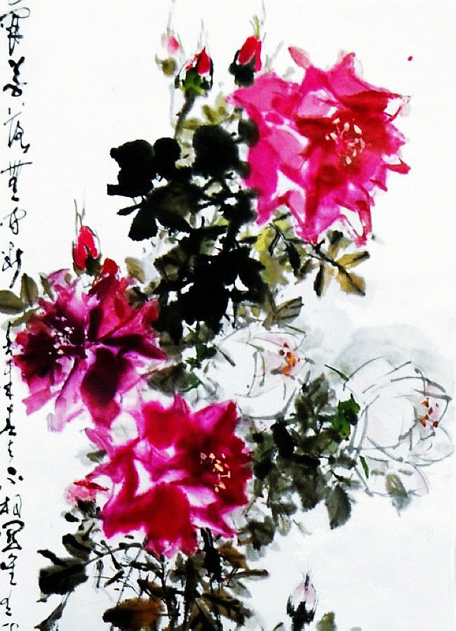 陈明谋国画作品欣赏,繁中手绘