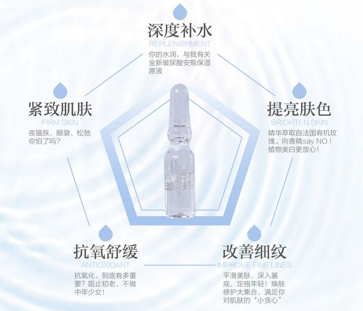 安瓶补水紧致提拉去皱精华,嫩白抗皱安瓶精华