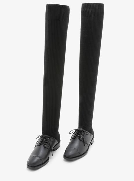 小腿粗壮穿英伦风袜靴好看嘛,最显腿细的袜靴