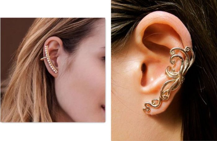 耳夹高级感珍珠,精致耳夹高级感珍珠元素