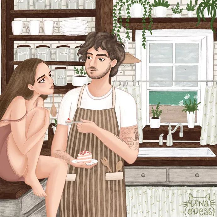 火爆ins，她画出了爱情最美的模样，甜哭！看完想恋爱……