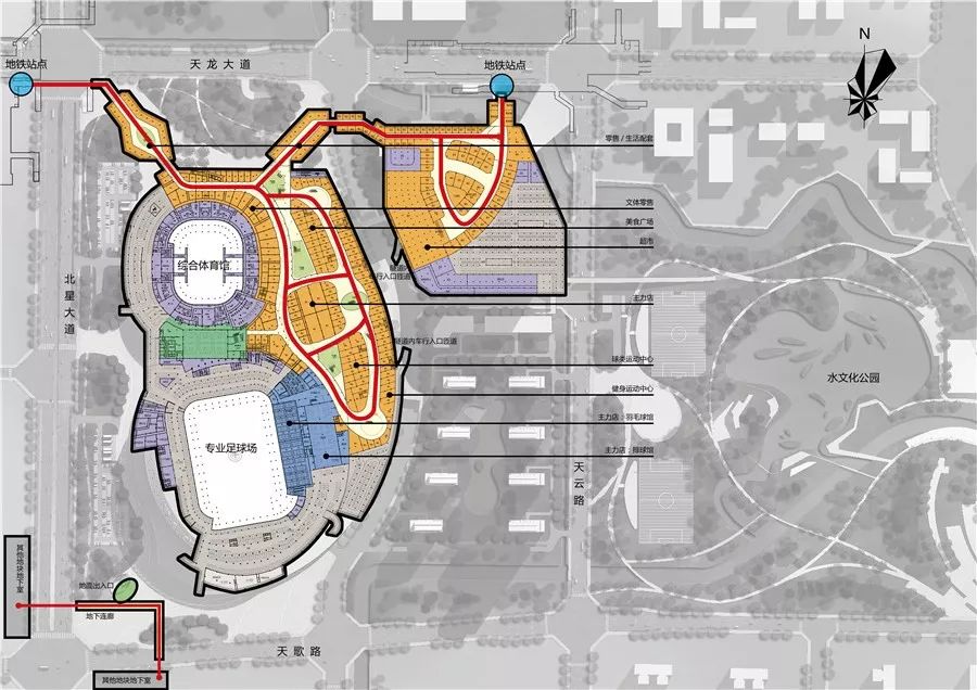 6万座专业球场,60000座位的体育场