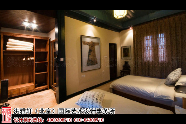 现代简约客栈装修效果图,古城里的新中式客栈装修风格