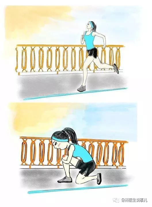 关节痛摔腿,关节弯曲痛打直就没事了