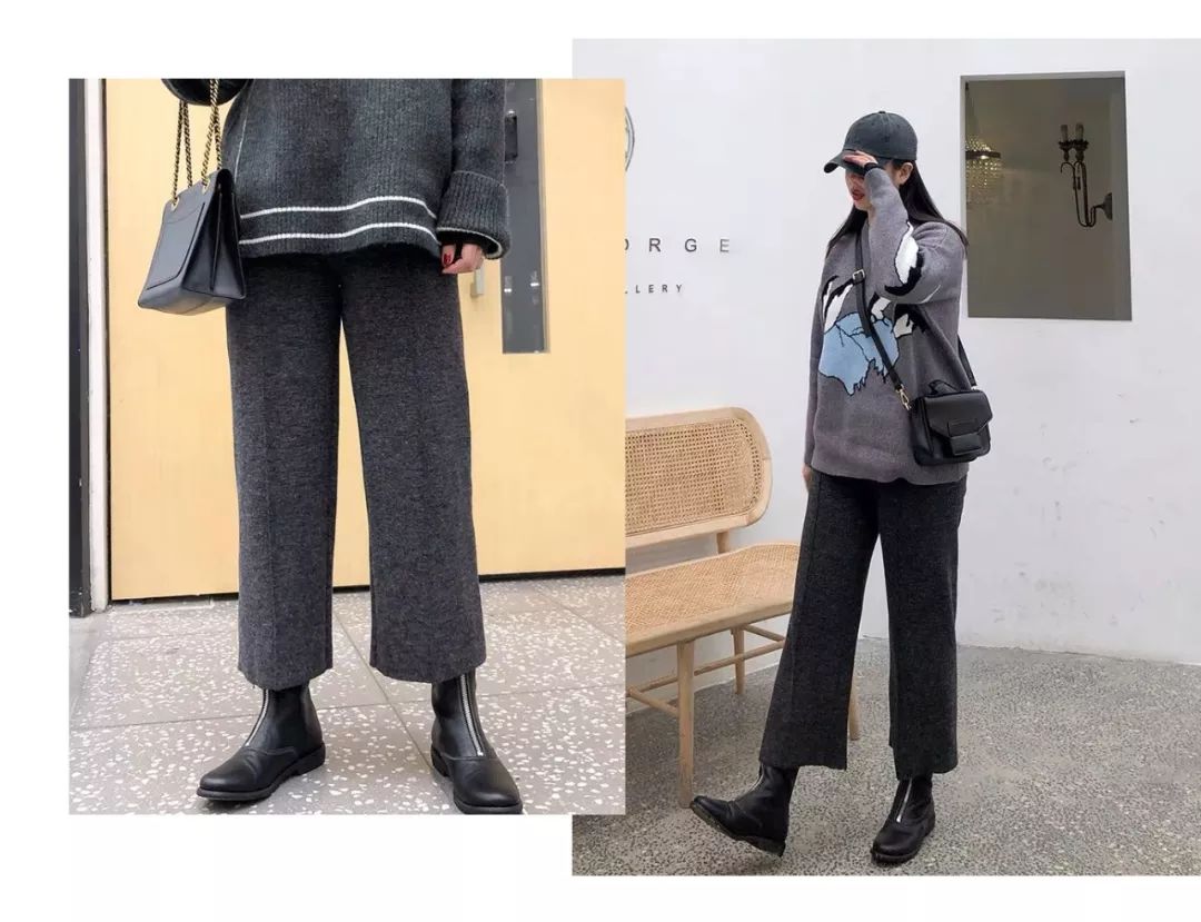 里面再穿条宽松阔腿裤也显瘦,能穿秋裤的阔腿裤推荐