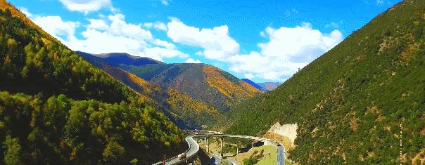 航拍四川雅江山,四川雅江县城全景视频