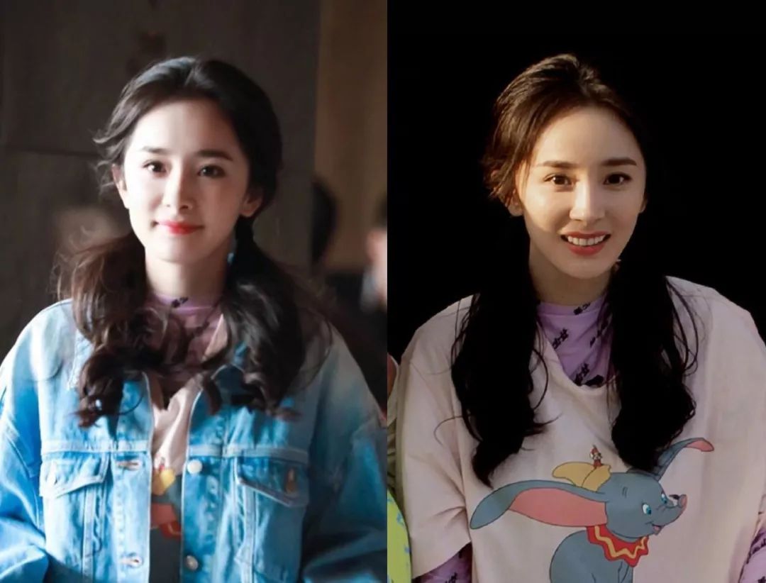 杨幂同款发型学生党双马尾,杨幂同款发型半扎双马尾