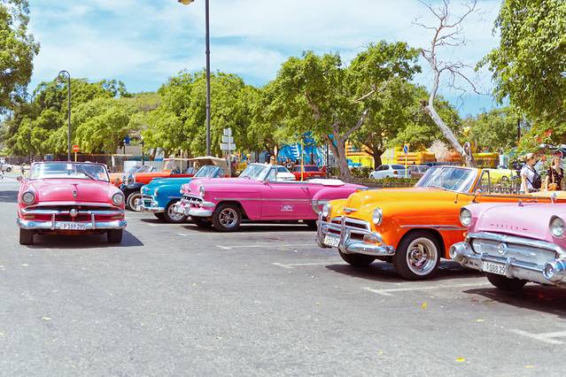 古巴老爷车日落,古巴旅行全记