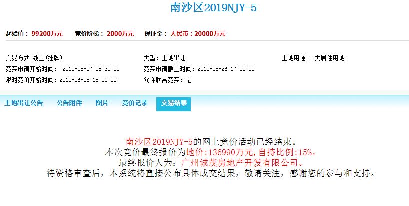 南沙2017地王,南沙新地王佳兆业