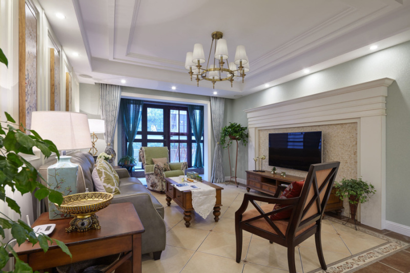 新城美式风格装修性价比高,116.7平米美式风格装修