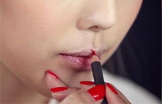 杨颖全唇妆,angelababy唇妆画一半