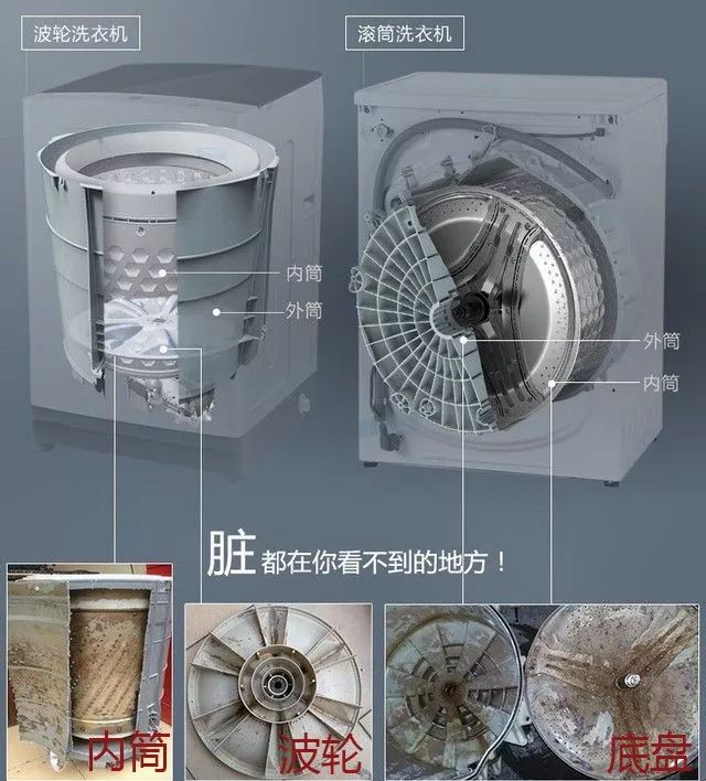 洗衣机污垢和霉菌,洗衣机加水有厕所味儿