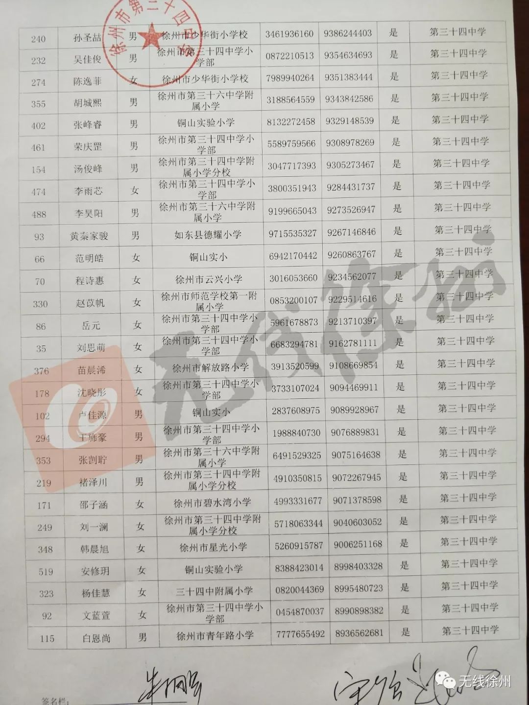 撷秀中学派位直播,撷秀二次摇号录取名单