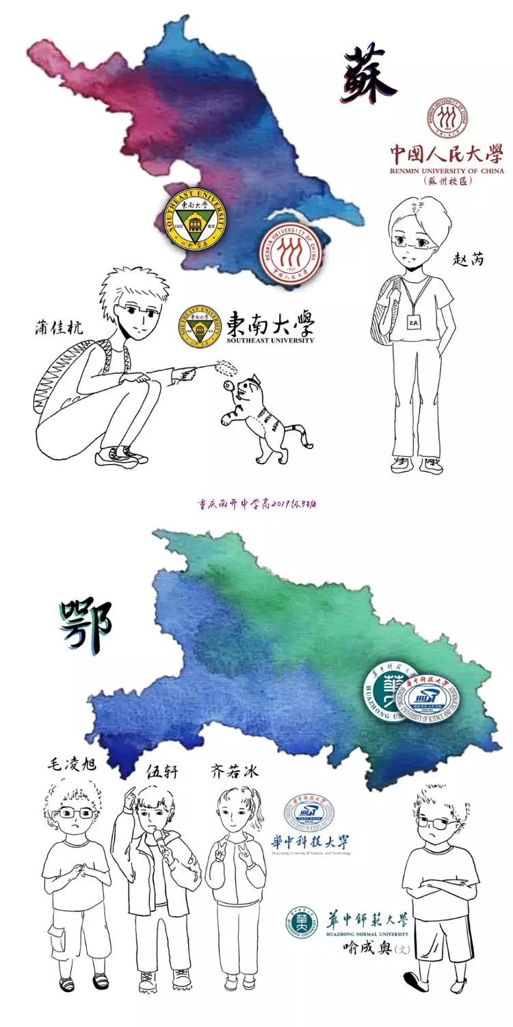 重庆南开中学2020级毕业典礼图片,重庆南开中学毕业去向手绘版